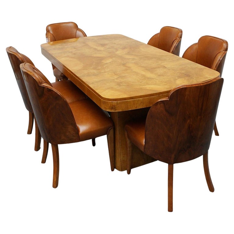 Art Deco Six Seat Dining Suite
