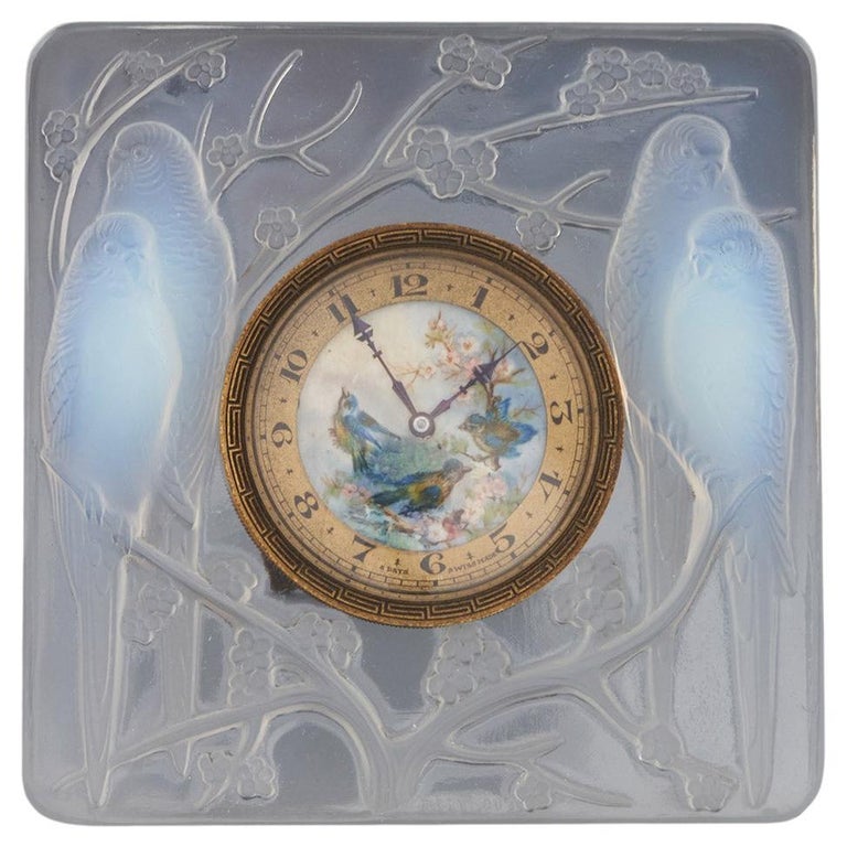 Inseperables - Rene Lalique Opalescent Glass Clock - Jeroen Markies Art Deco