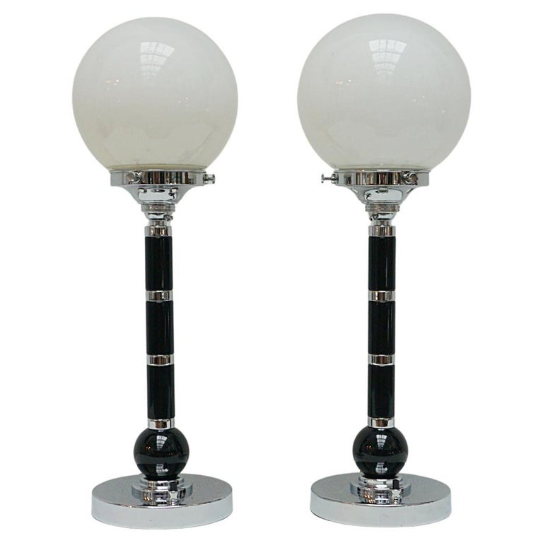 Black Ball Table Lamps - Jeroen Markies Art Deco