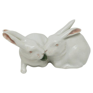 White Pair of Rabbits Figurine No. 518