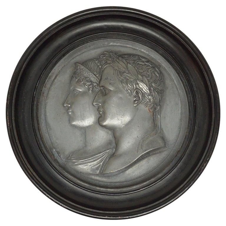 Napoleon Bonaparte and Marie Louise Lead Relief Circa 1810 - Jeroen Markies Art Deco