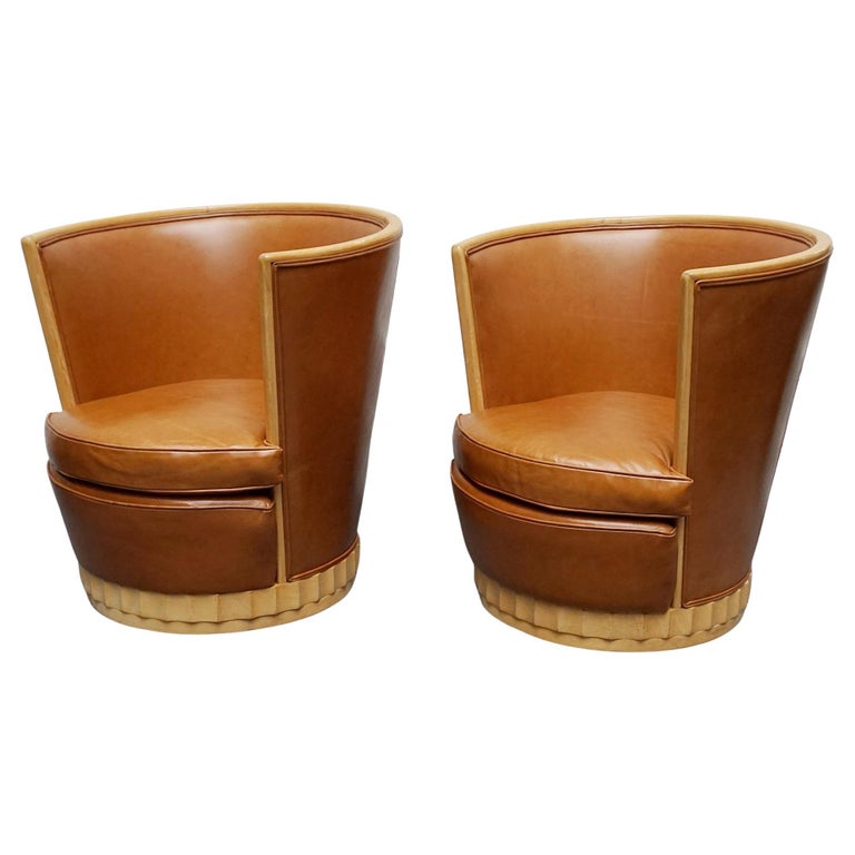 Vintage Art Deco Tub Chairs - Original French Art Deco Seating - Jeroen Markies Art Deco