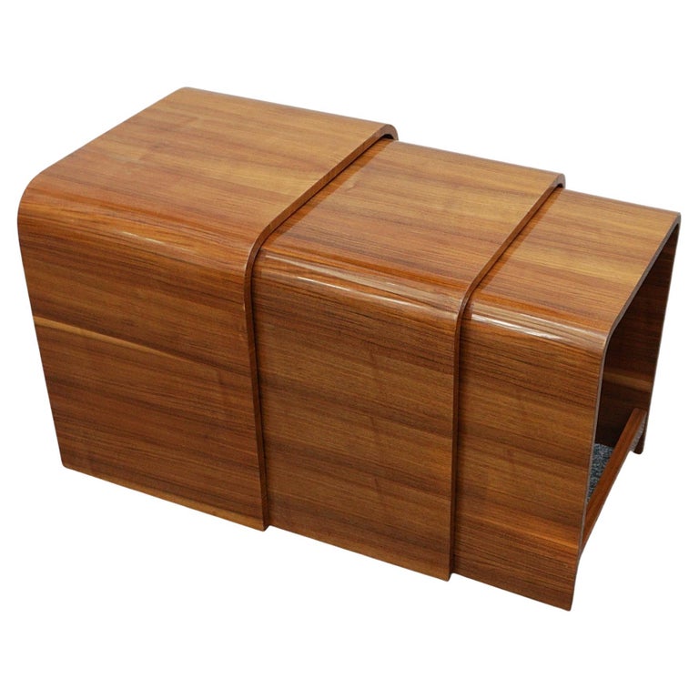 Figured Walnut Art Deco Nest of Tables - Jeroen Markies Art Deco