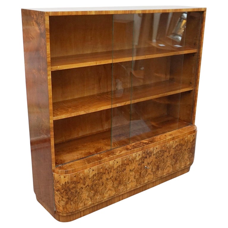 Original Walnut Art Deco Bookcase - Jeroen Markies Art Deco