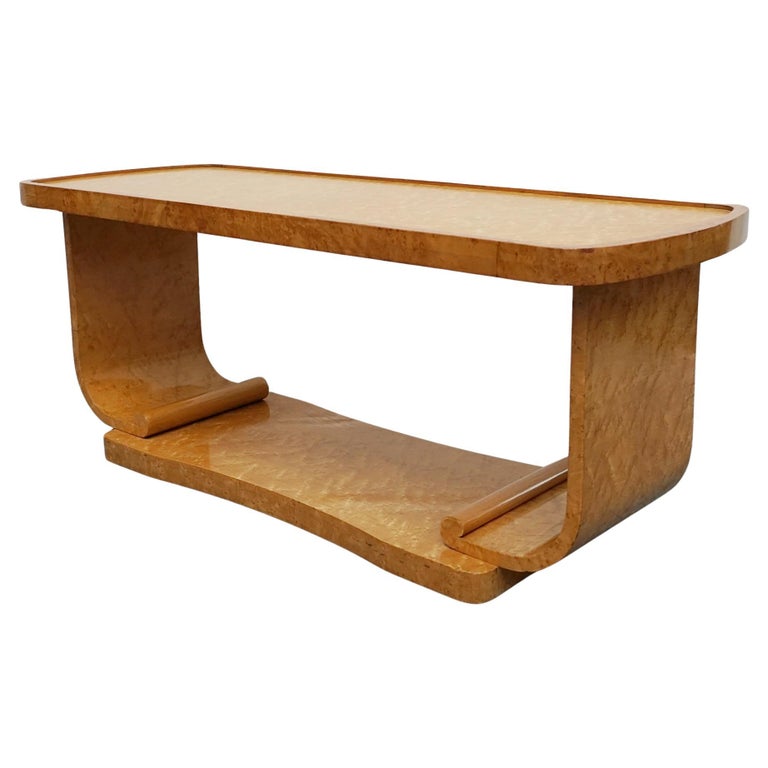Art Deco Birdseye Maple coffee table. 1930s Coffee table. Harry & Lou Epstein - Jeroen Markies Art Deco