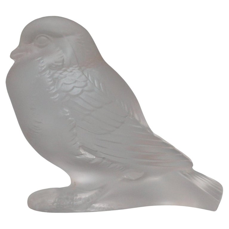 Original Moineau Fier Glass Sparrow Paperweight by Rene Lalique - Jeroen Markies Art Deco