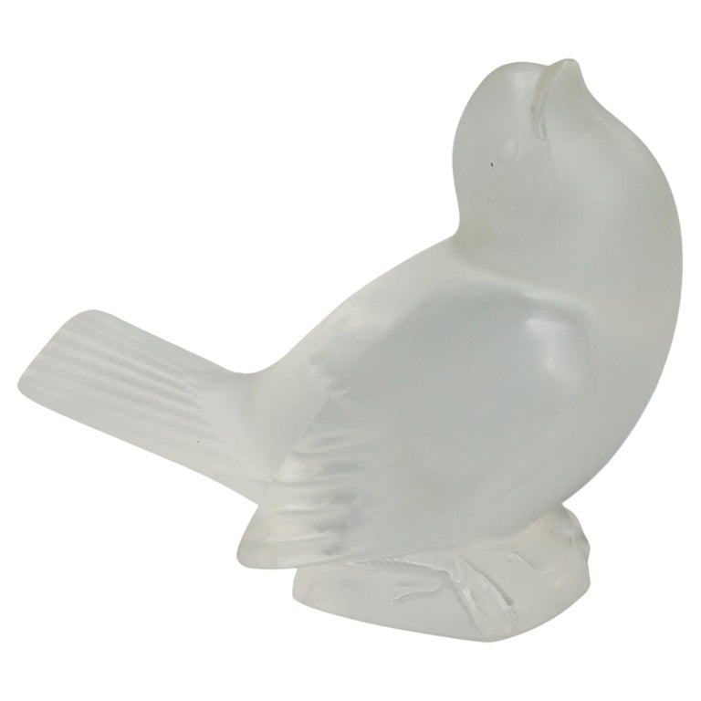 'Moineau Moquer' Marc Lalique Glass Paperweight - Jeroen Markies Art Deco