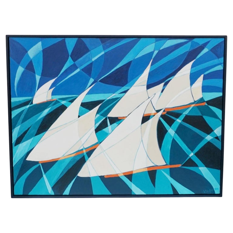 'Dhows' Contemporary Paintings of Arab Double Masted Sailing Boats - Jeroen Markies Art Deco
