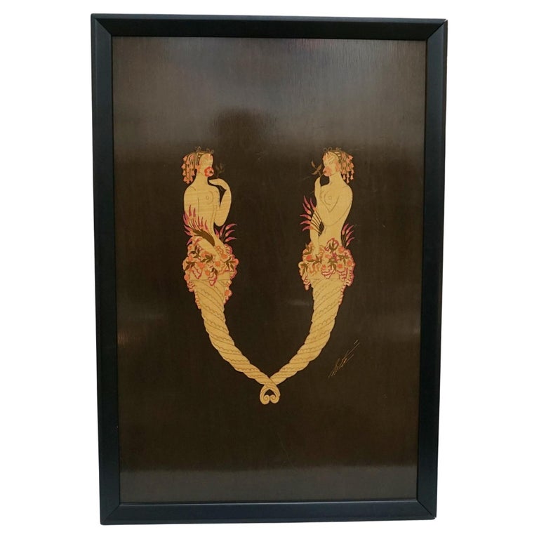 Erte marquetry board. Alphabet series. Art Deco paintings. Art Deco Style. French Art Deco - Jeroen Markies Art Deco