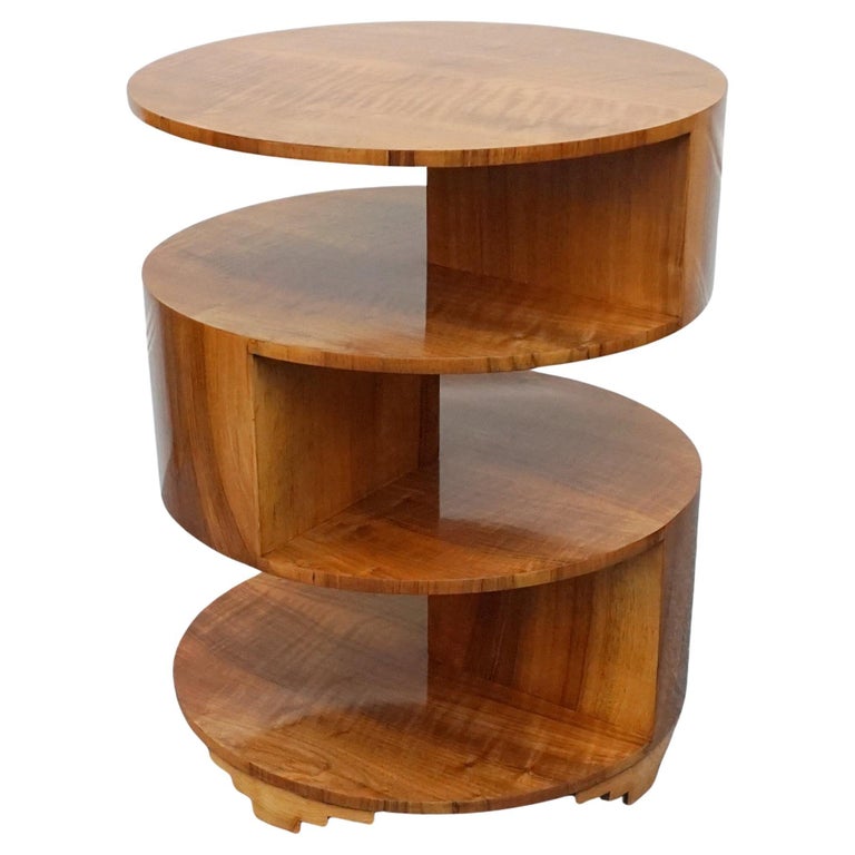 Art Deco Library Table. 1930's side table. Figured walnut Art Deco - Jeroen Markies Art Deco