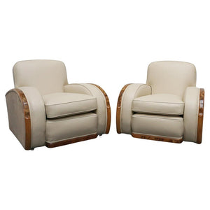 Pair of Art Deco Tank Chairs