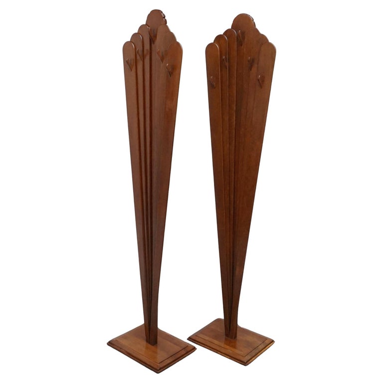 Pair of Art Deco Fruitwood Coat Hooks. Art Deco Entrance Hall Coat Hooks. Hallway Furniture. 1930's - Jeroen Markies Art Deco