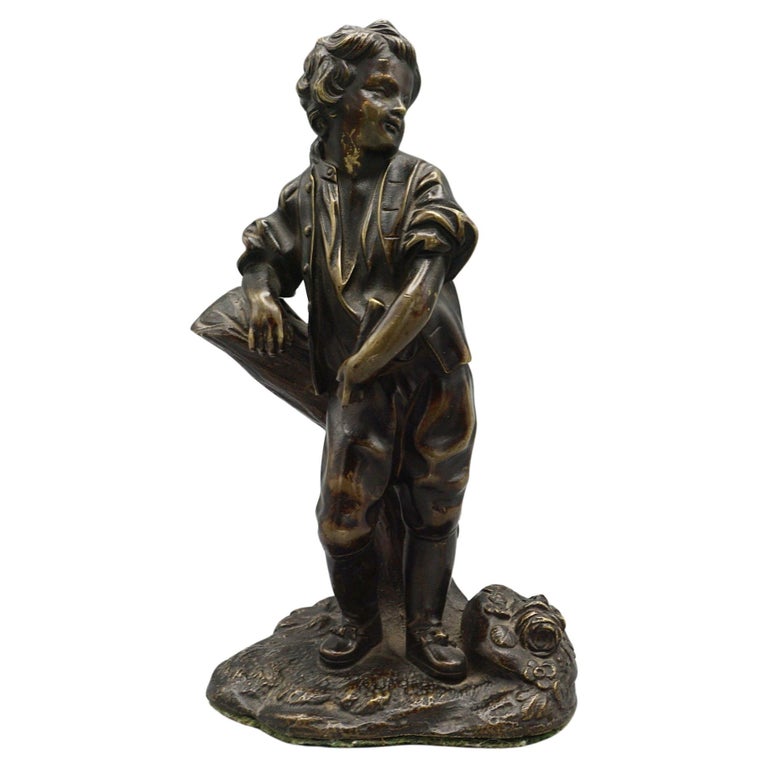 Late 19th Century Bronze Study of a young Farm Boy - Jeroen Markies Art Deco