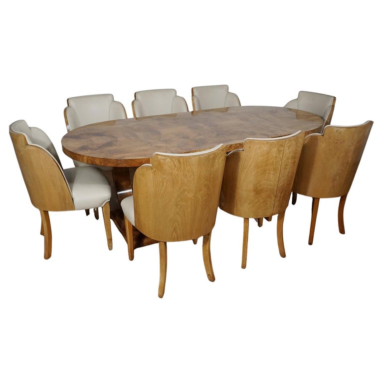 Art Deco Eight Seater Dining Suite by Harry & Lou Epstein - Jeroen Markies Art Deco