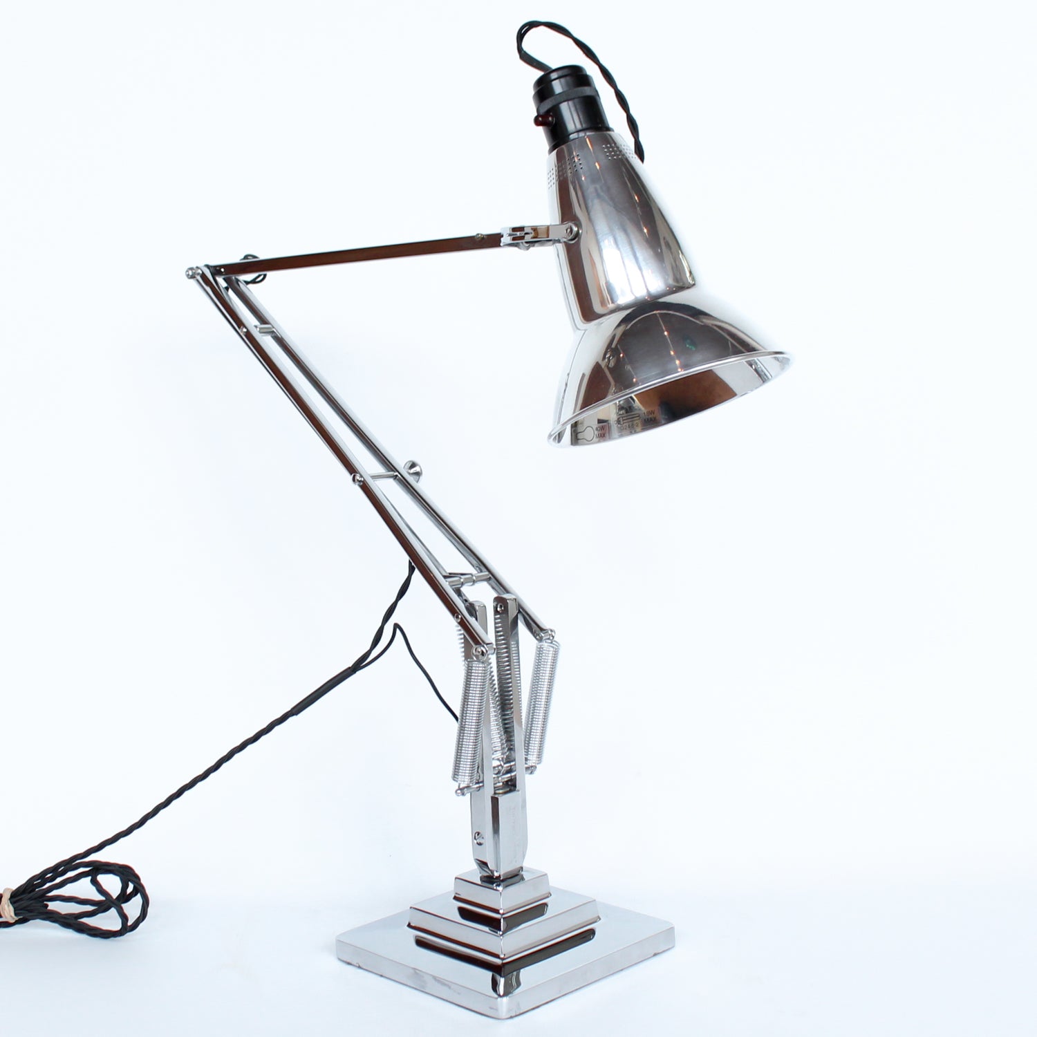 Art Deco three step anglepoise lamp by Herbert Terry & Sons at Jeroen Markies