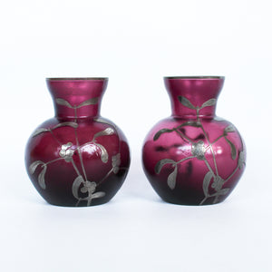 Silvered Glass Vases
