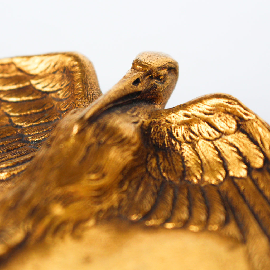 A gilt bronze and onyx in a bird motif, including letter opener and inkwell tray. In fitted presentation case. All signed, "Frecourt". Maurice Frecourt (French 1890) at Jeroen Markies