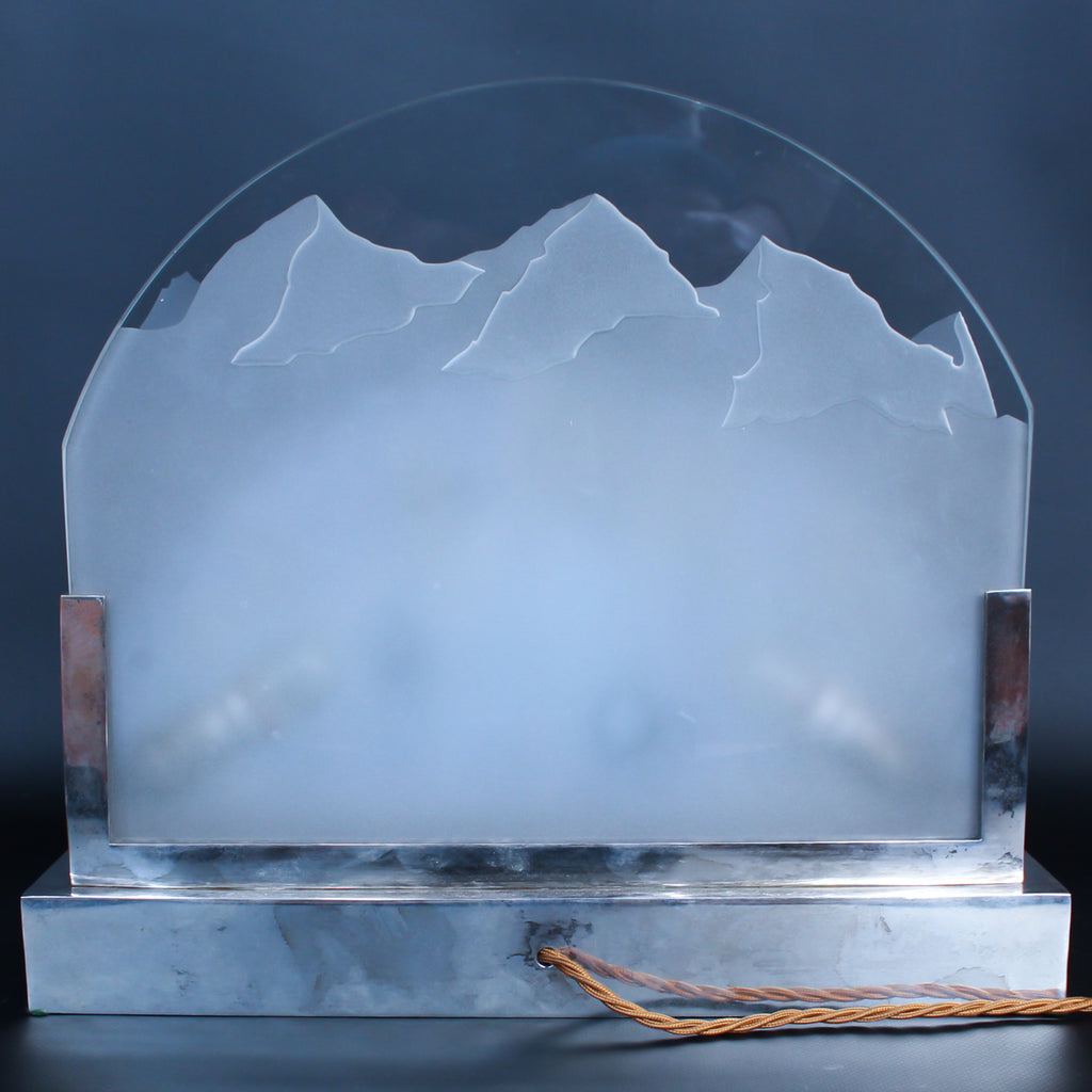 Art Deco Penguin Glass Lamp