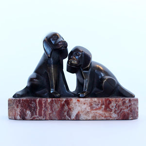 Art Deco Bronze Dogs