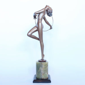 Art Deco Bronze Hoop Dancer