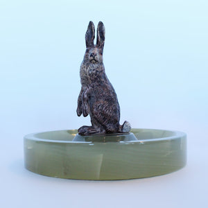 Cold Painted Bronze Hare