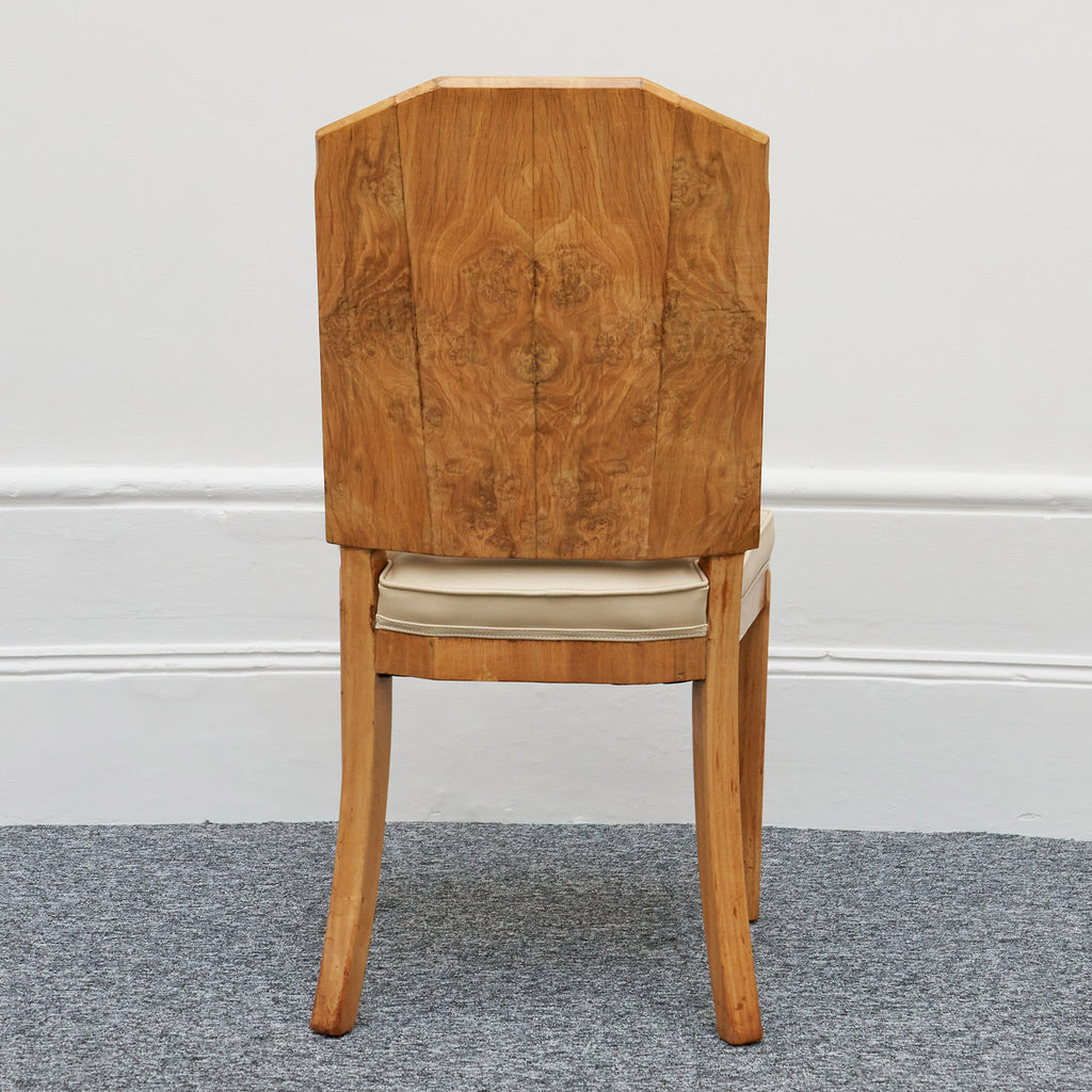 Art Deco Ten Seat Dining Suite by Hille Burr Walnut and Cream Leather - Jeroen Markies Art Deco - Original Dining Suite Art Deco