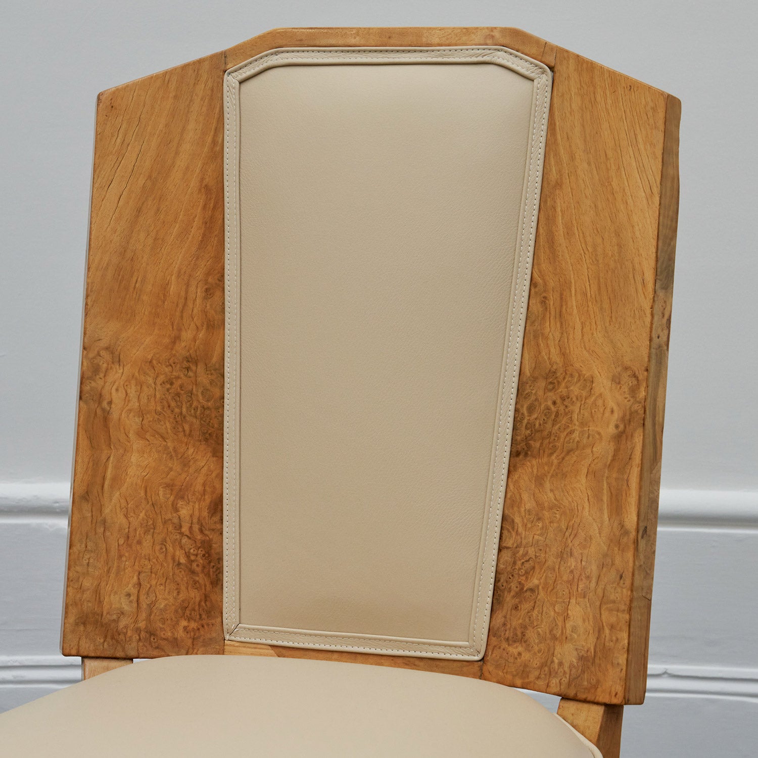 Art Deco Ten Seat Dining Suite by Hille Burr Walnut and Cream Leather - Jeroen Markies Art Deco - Original Dining Suite Art Deco