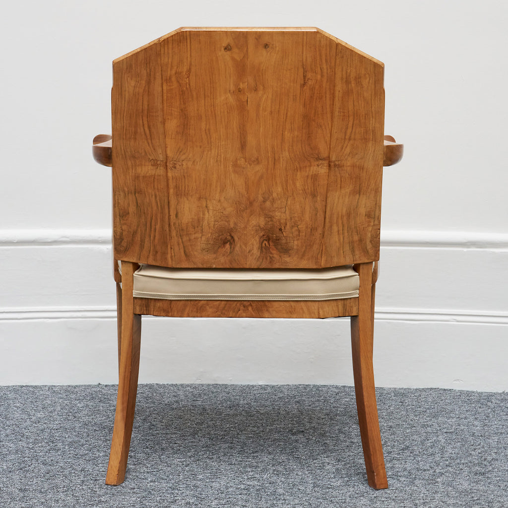 Art Deco Ten Seat Dining Suite by Hille Burr Walnut and Cream Leather - Jeroen Markies Art Deco - Original Dining Suite Art Deco