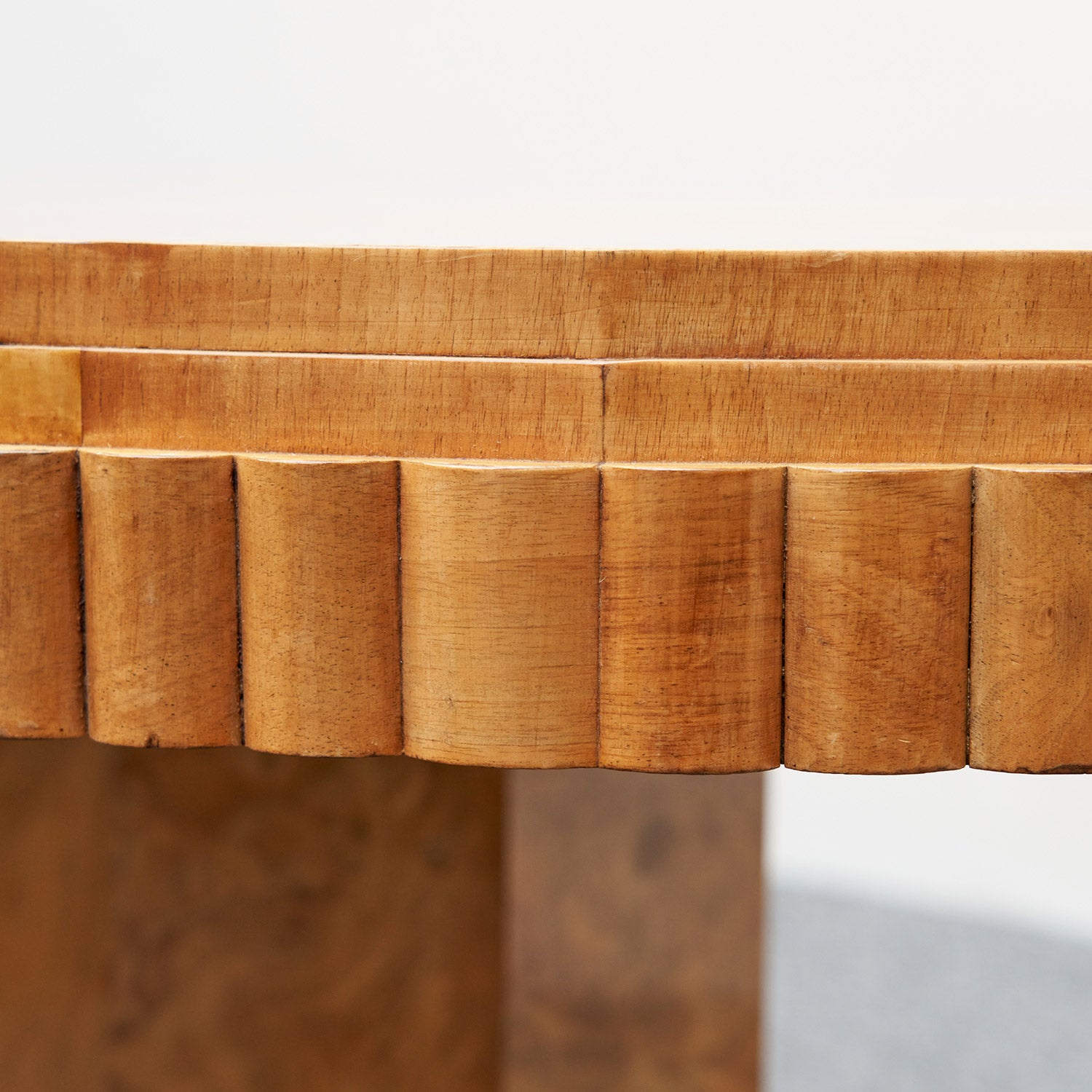 Art Deco Ten Seat Dining Suite by Hille Burr Walnut and Cream Leather - Jeroen Markies Art Deco - Original Dining Suite Art Deco