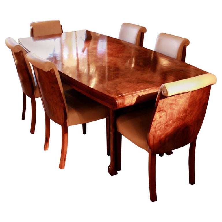 Art Deco 6 Seat Dining Suite
