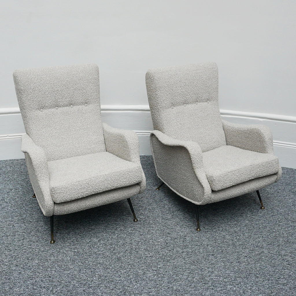 Pair of Mid-Century Modern Italian 1950's Lounge Chairs - Jeroen Markies Art Deco 