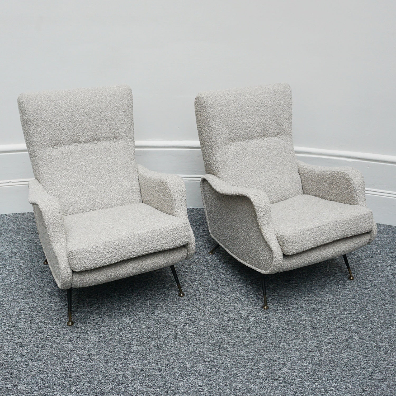 Pair of Mid-Century Modern Italian 1950's Lounge Chairs - Jeroen Markies Art Deco 