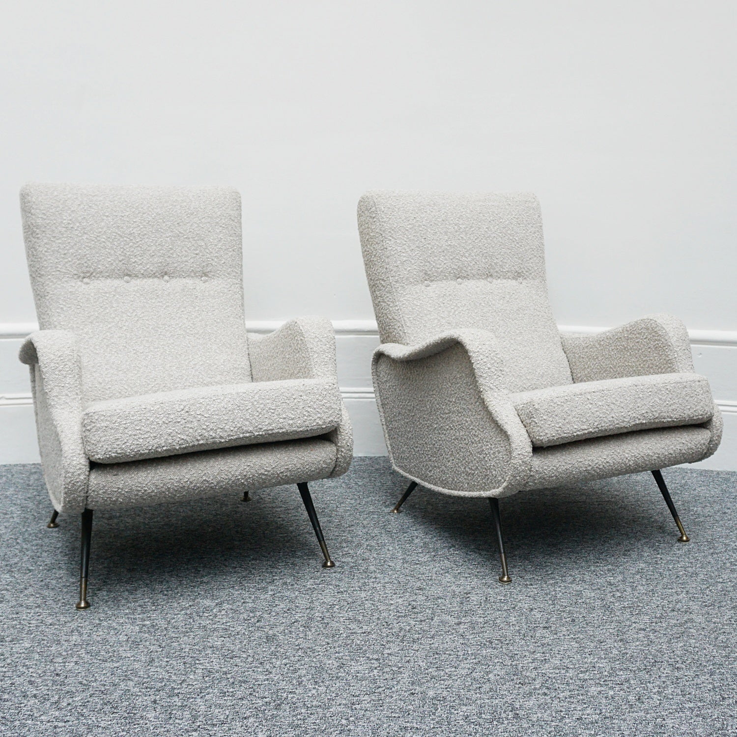 Pair of Mid-Century Modern Italian 1950's Lounge Chairs - Jeroen Markies Art Deco 