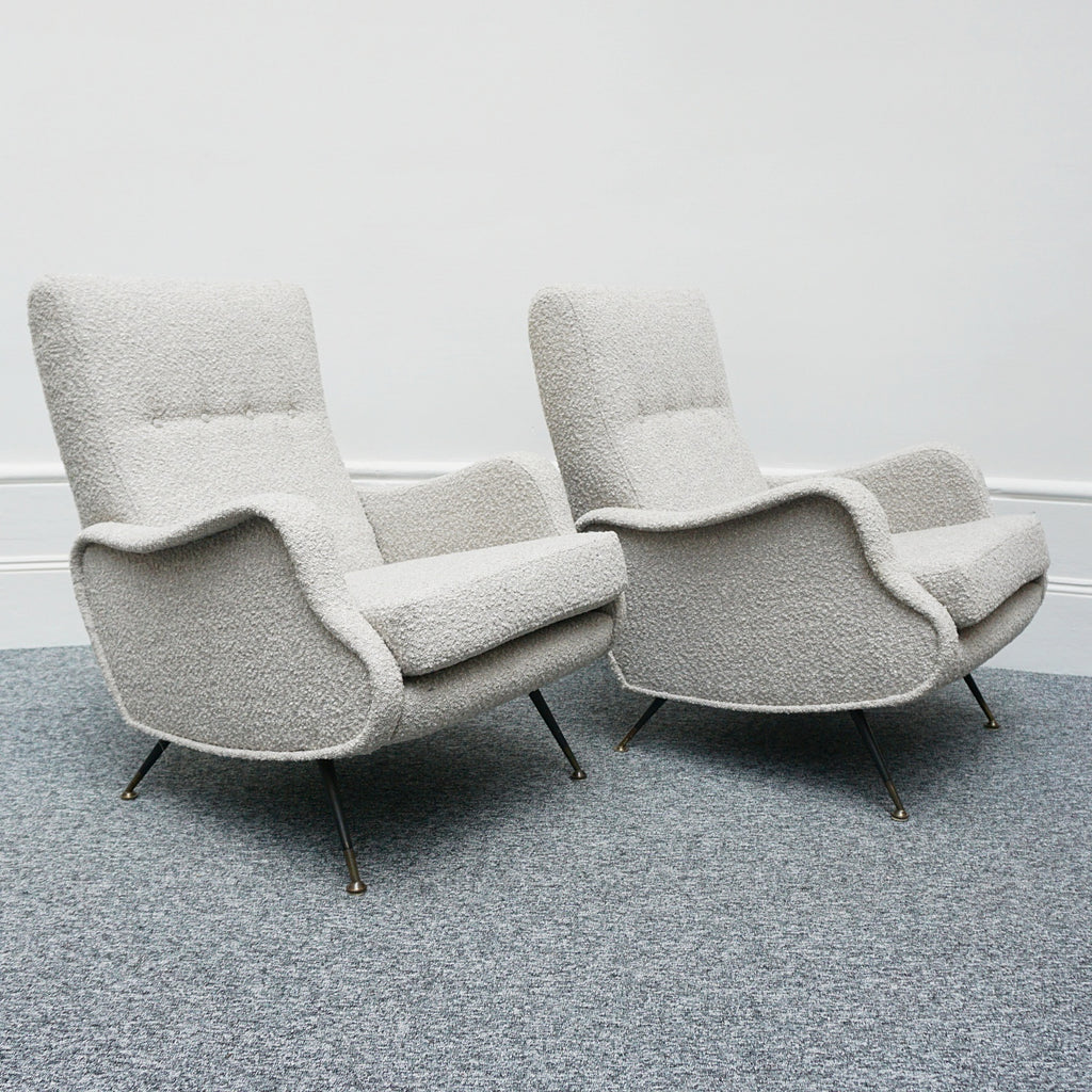 Pair of Mid-Century Modern Italian 1950's Lounge Chairs - Jeroen Markies Art Deco 