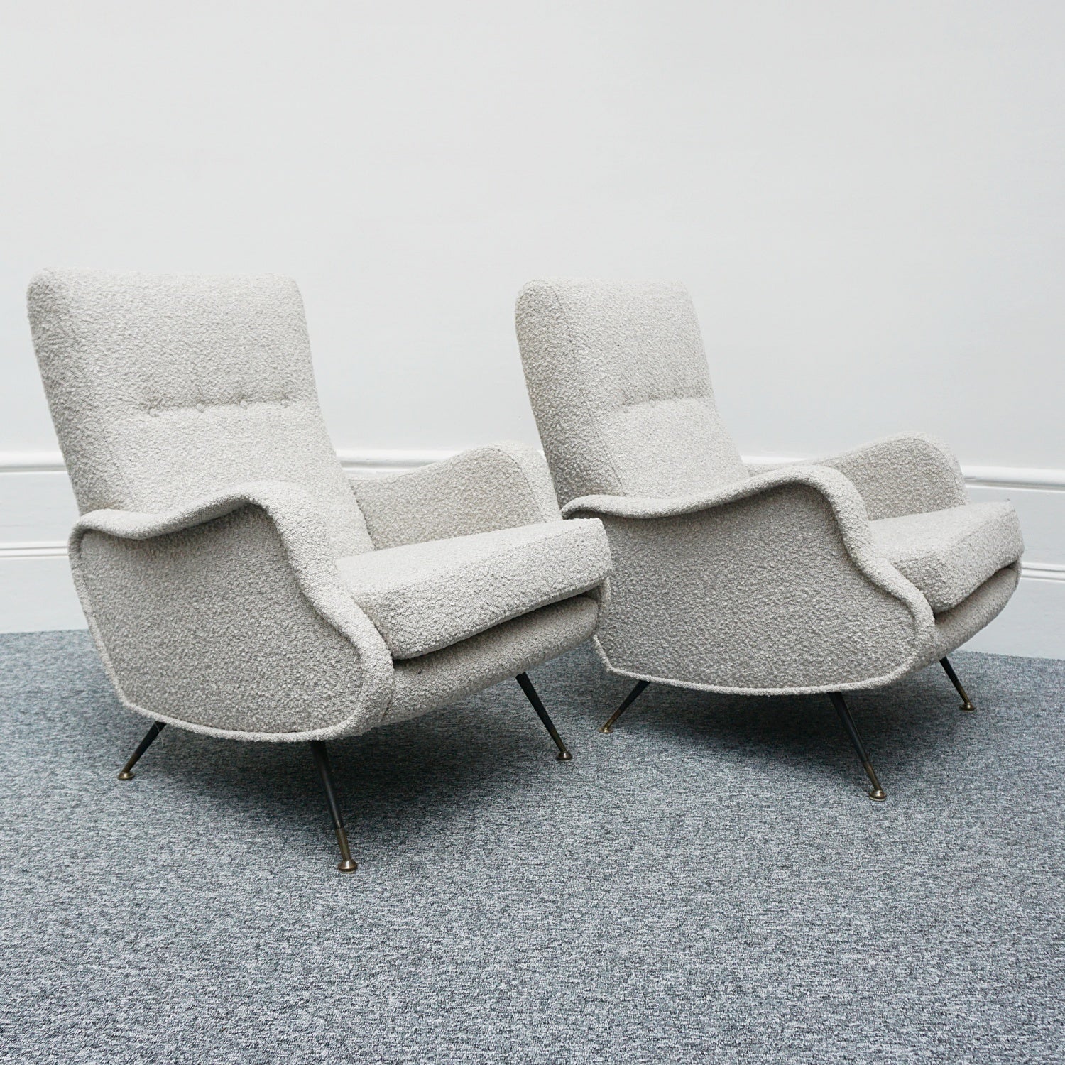 Pair of Mid-Century Modern Italian 1950's Lounge Chairs - Jeroen Markies Art Deco 