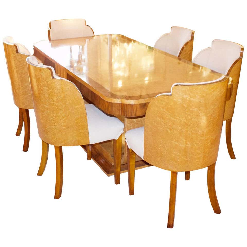 Art Deco Six Seat Cloud Dining Suite by Harry & Lou Epstein Jeroen Markies Art Deco