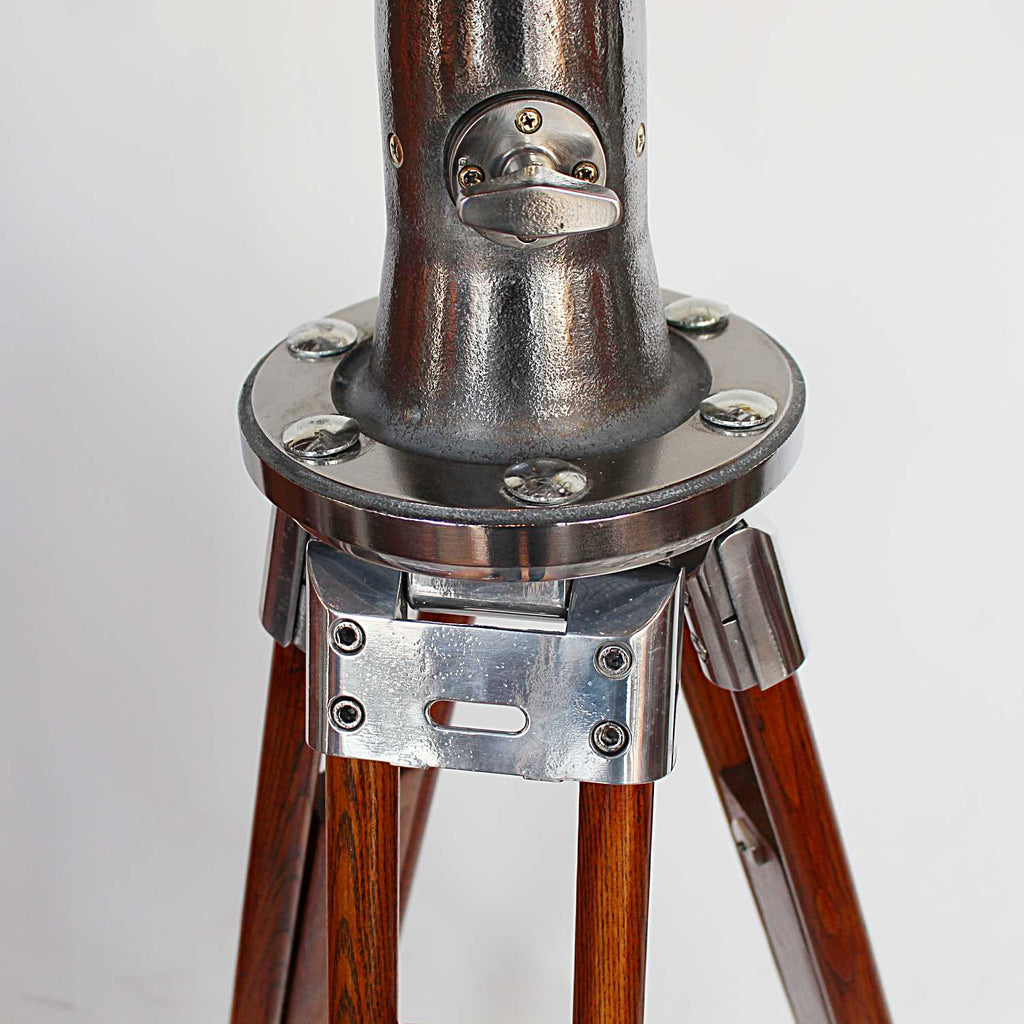 Art Deco Nikon binoculars 20x120 on wooden stand at Jeroen Markies