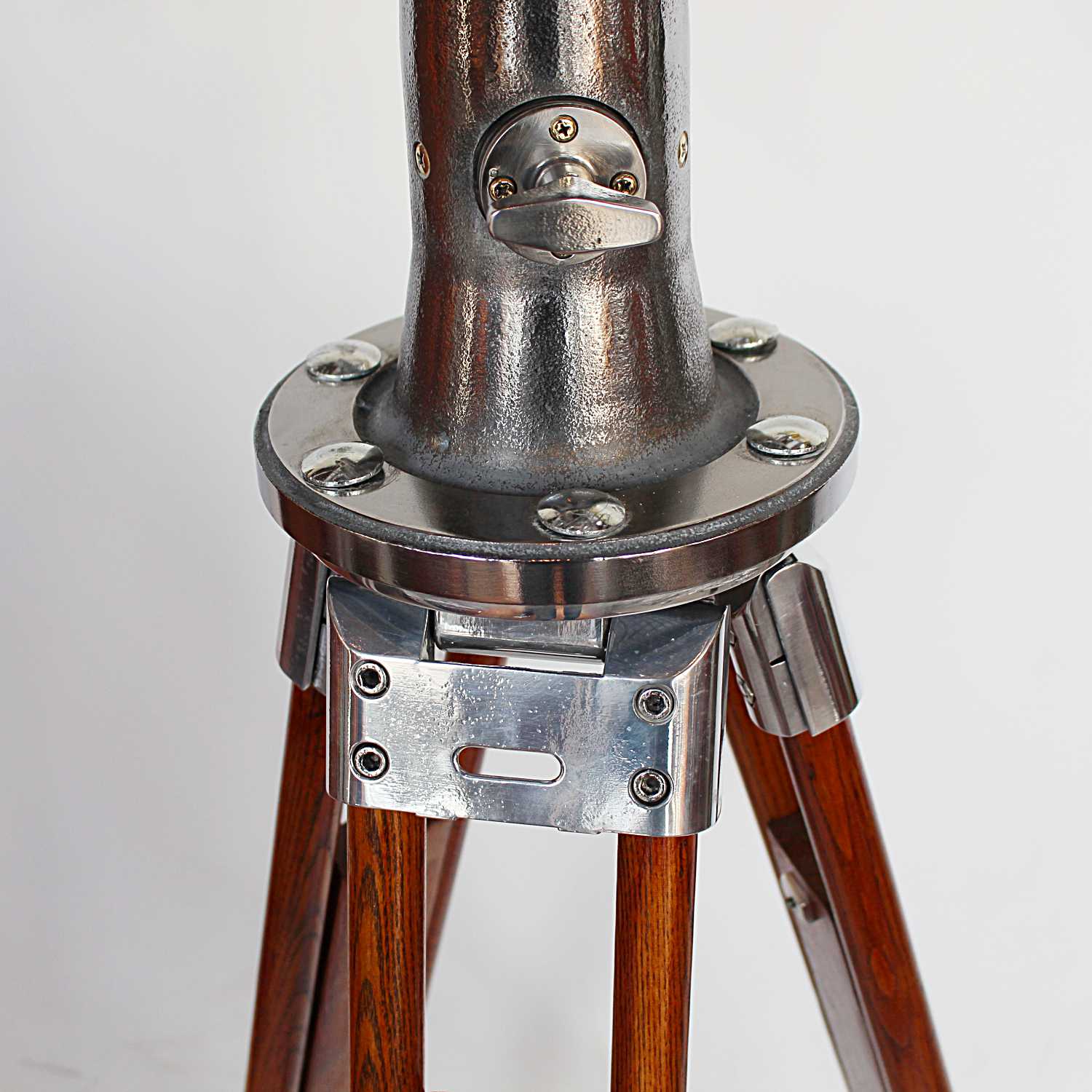 Art Deco Nikon binoculars 20x120 on wooden stand at Jeroen Markies