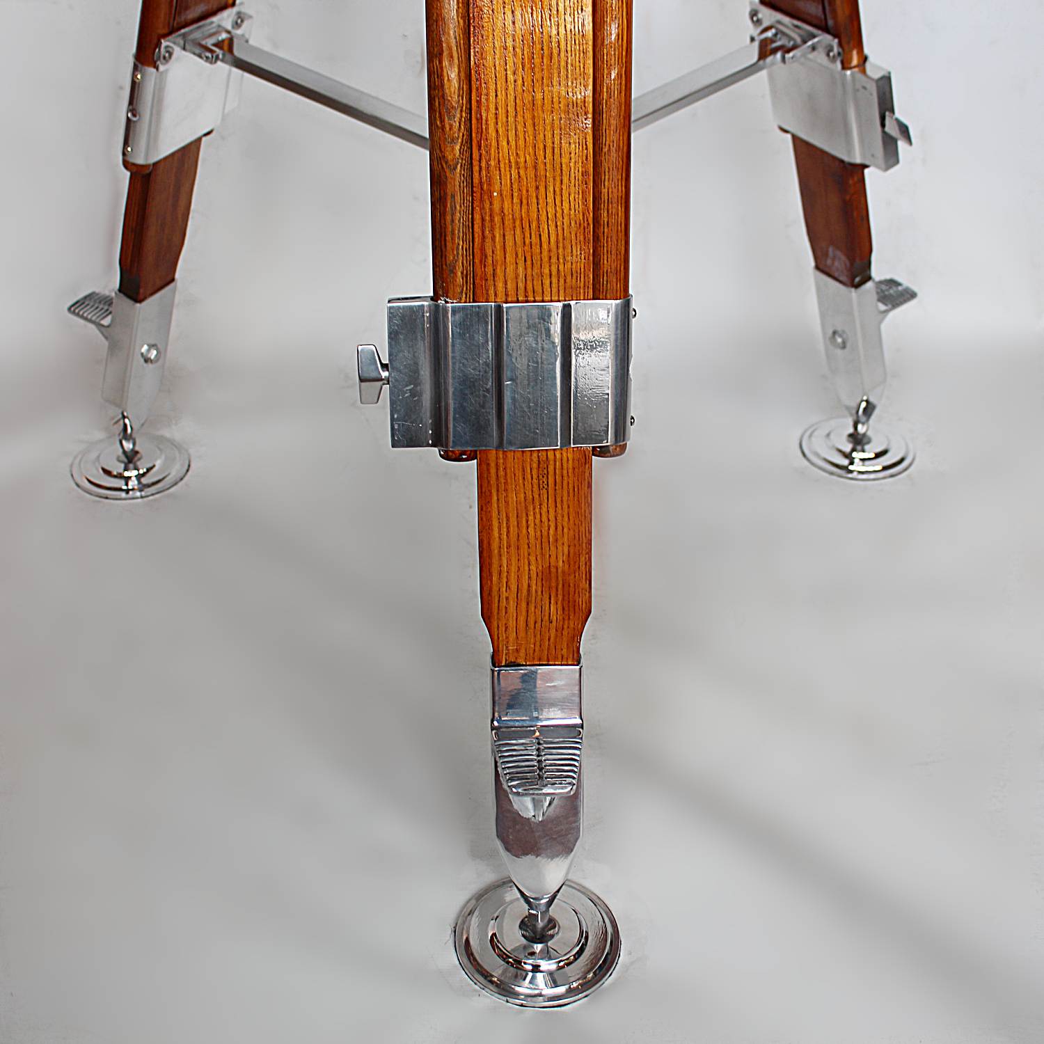 Art Deco Nikon binoculars 20x120 on wooden stand at Jeroen Markies
