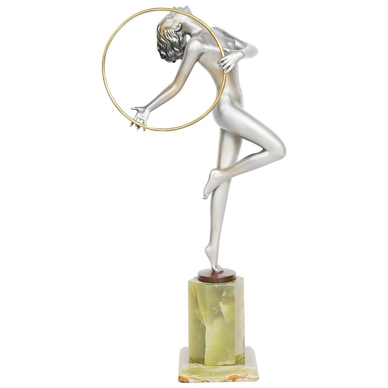 Hoop Dancer - Josef Lorenzl - Art deco bronze sculpture - Jeroen Markies Art Deco