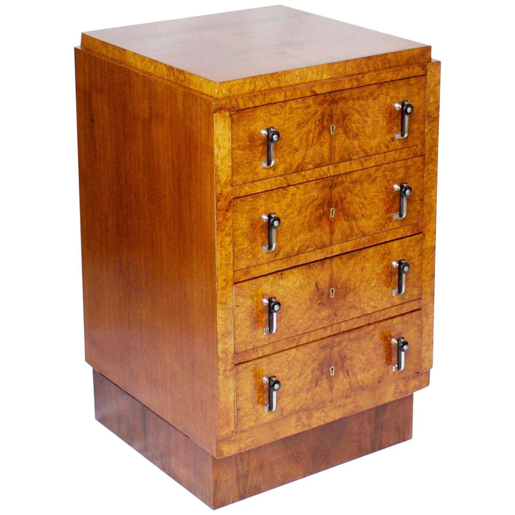 Art Deco Figured and Burr Walnut Chest of Drawers Jeroen Markies Art Deco