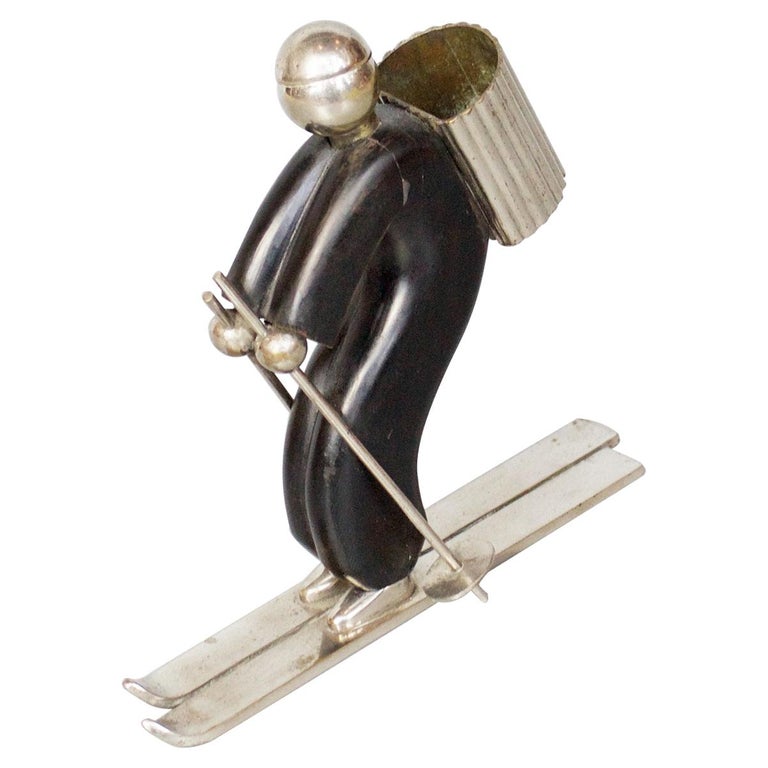 Art Deco Skier Attributed to Hagenauer Jeroen Markies Art Deco  