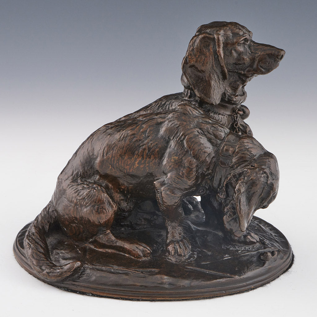 Emmanuel Fremiet Original Bronze Sculpture of Two Basset Hounds - Jeroen Markies Art Deco