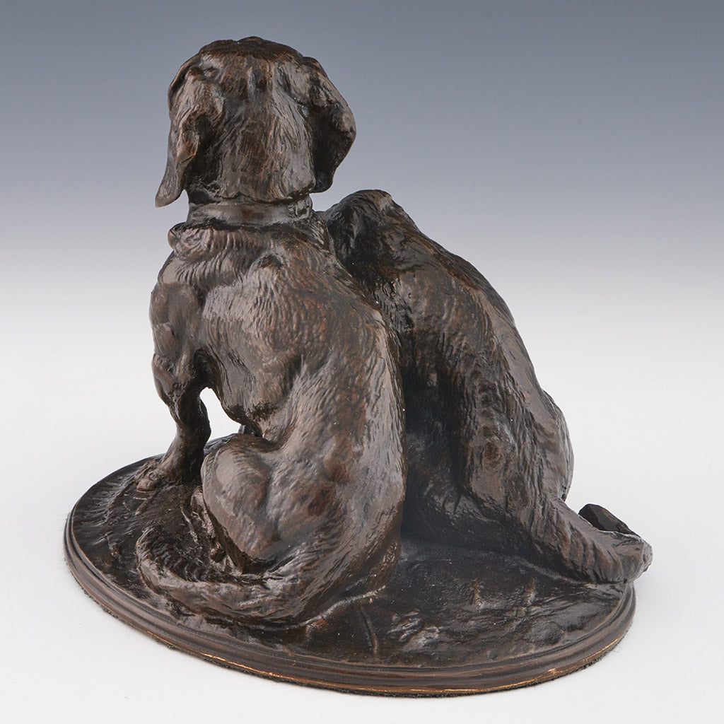Emmanuel Fremiet Original Bronze Sculpture of Two Basset Hounds - Jeroen Markies Art Deco