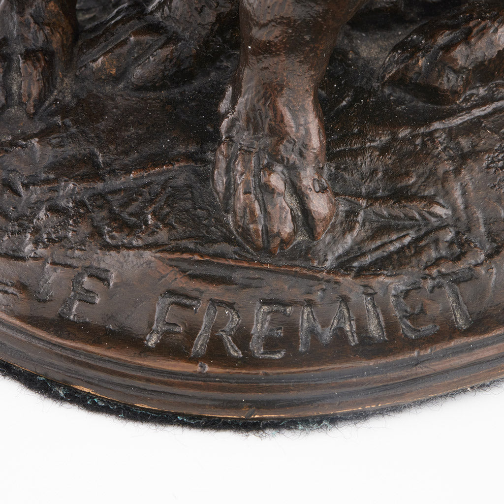 Emmanuel Fremiet Original Bronze Sculpture of Two Basset Hounds - Jeroen Markies Art Deco