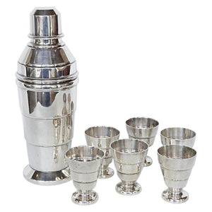 Cocktail Shaker and Six Beakers