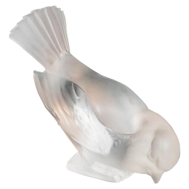 René Lalique Glass Moineau Hardi Art Deco Glass Paperweight - Jeroen Markies Art Deco 