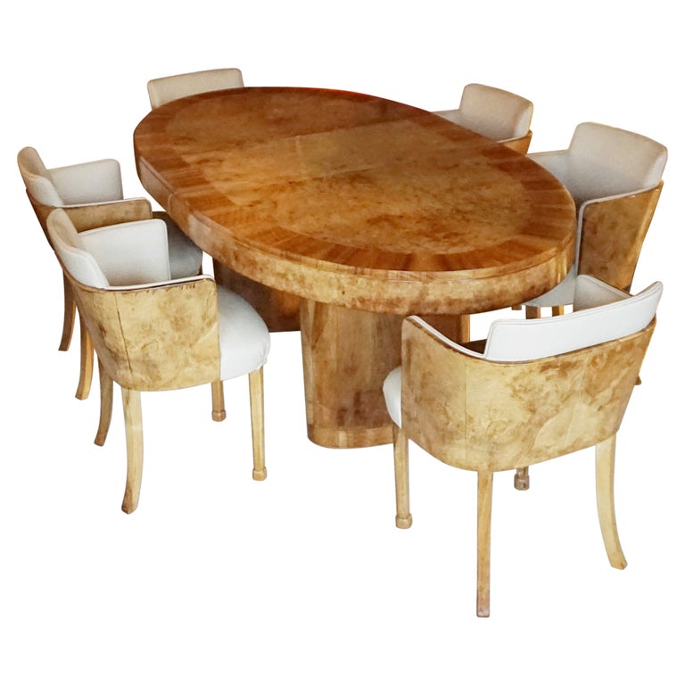 Art Deco Extendable Six Seat Dining Suite