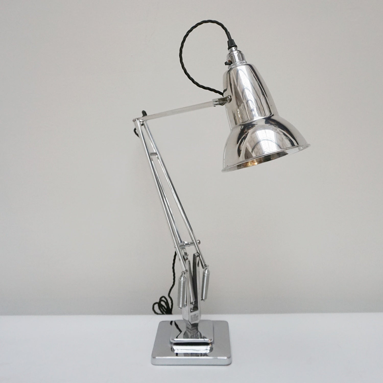 1950's Herbert Terry & Sons 2 Step Chromed Metal Anglepoise Desk Lamp - Jeroen Markies Art Deco
