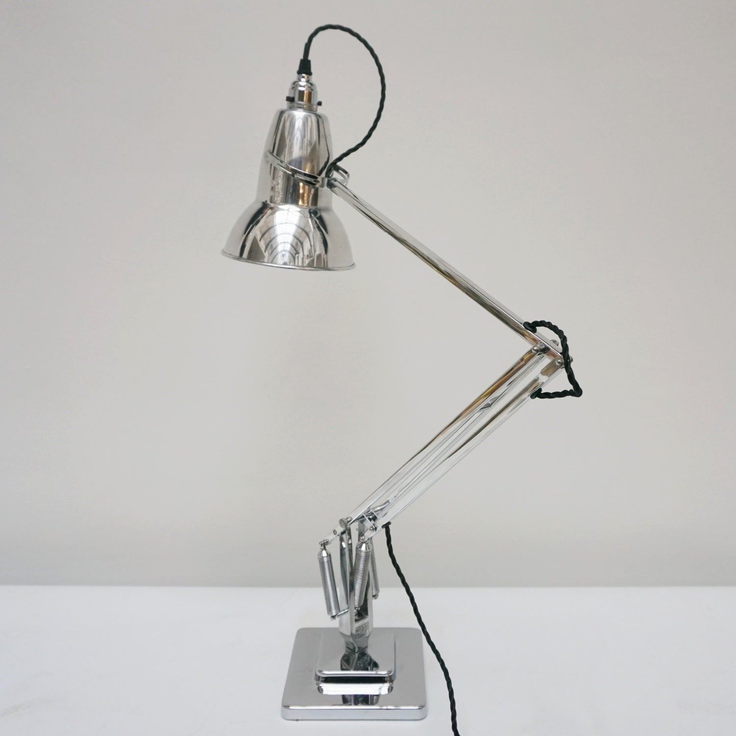 1950's Herbert Terry & Sons 2 Step Chromed Metal Anglepoise Desk Lamp - Jeroen Markies Art Deco